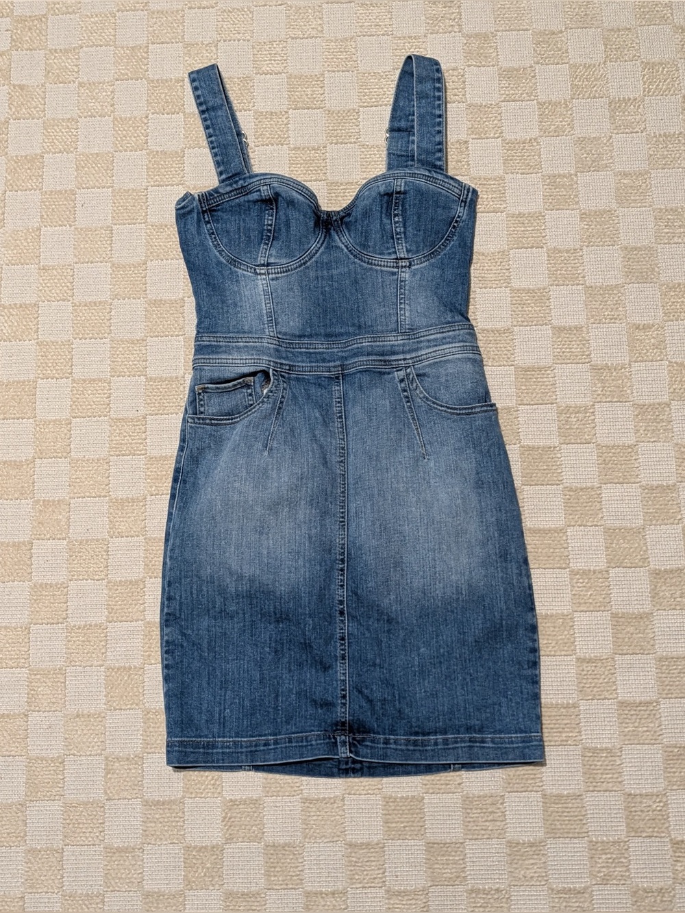 Guess Blue Denim Mini Dress Size Small